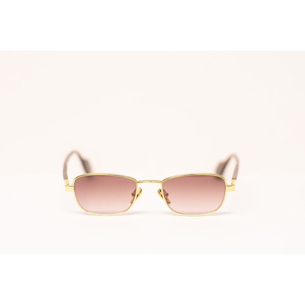 24k Gold Unisex Tortoise Rectangle Sunglasses - Delixs Caprice DX005 01 VP08